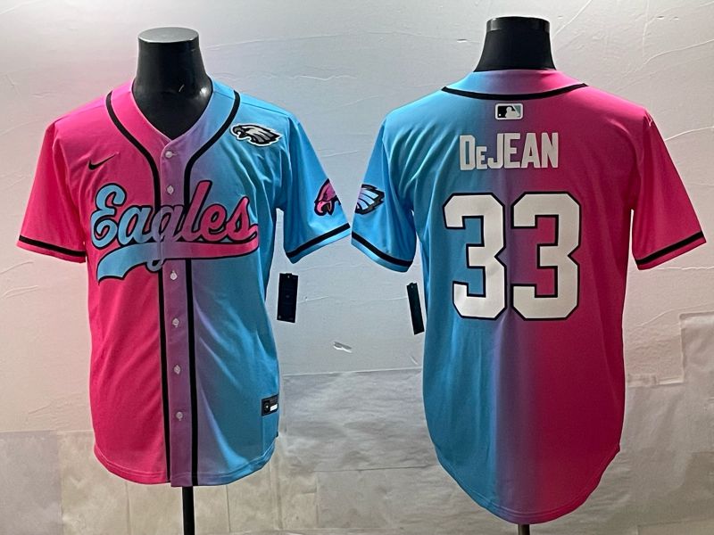 Men 2025 Philadelphia Eagles #33 Dejean Blue pink Nike Limited NFL Jersey style 010->philadelphia eagles->NFL Jersey